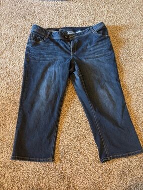 Lane Bryant  Dark Wash Stretch Cropped Jeans - Women's